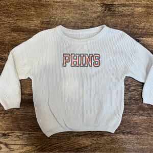 Small shop Miami dolphins embroidered sweater size 8